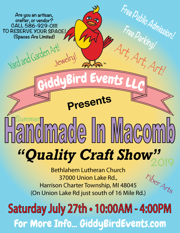 Handmade In Macomb Quality Craft Show Flyer